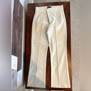 Gorgeous and soft Zara cream cropped Faux leather pants